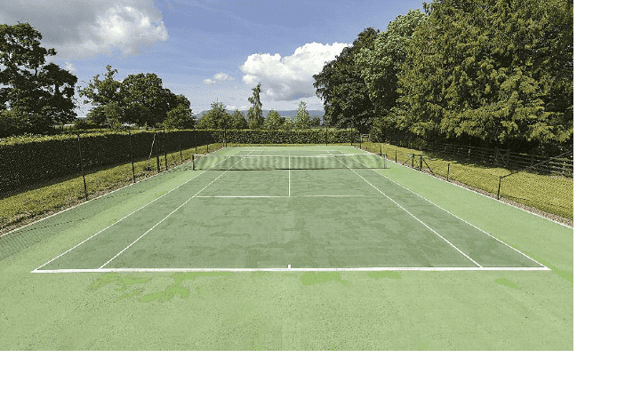 Tennis court, Balquharrie, Muthill, Perthshire