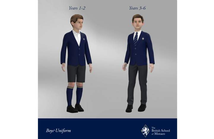 British school Monaco boy's uniforms