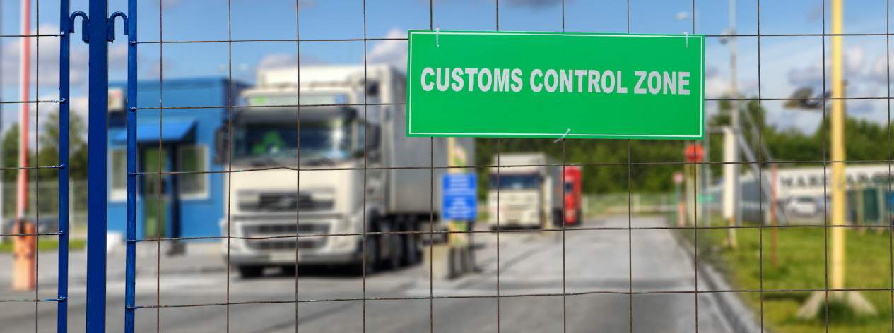 Customs logistics terminal checkpoint