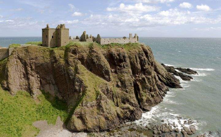 The ruins of Dunnottar Castle, between Aberdeen and Stonehaven