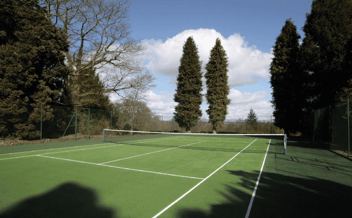 Tennis court, The East Wing, Watson House, Stirling