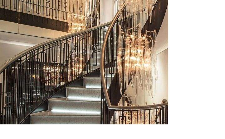 Eccleston Mews Staircase and CHandeliers 