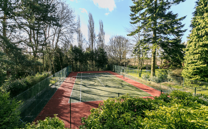 Tennis court, Felley House, Underwood, Nottingham 
