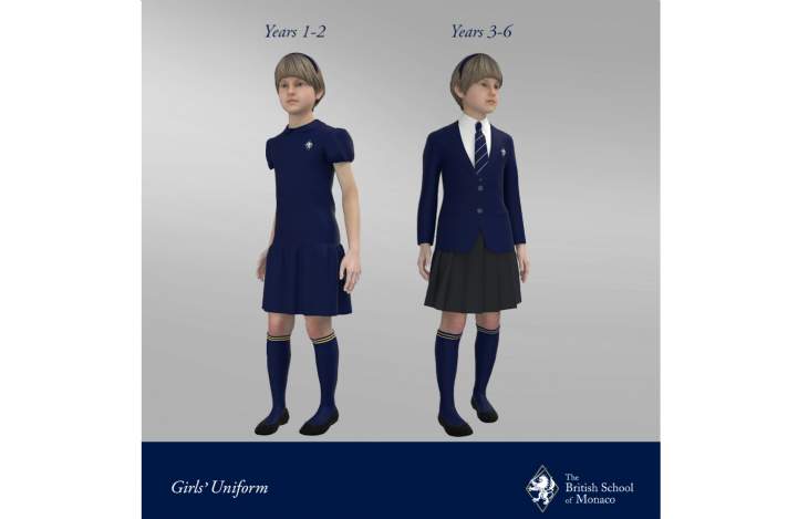 British school of Monaco girl's uniform