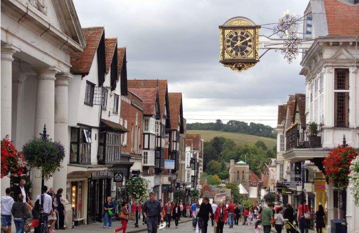 Second highest ranking town: Guildford High Street