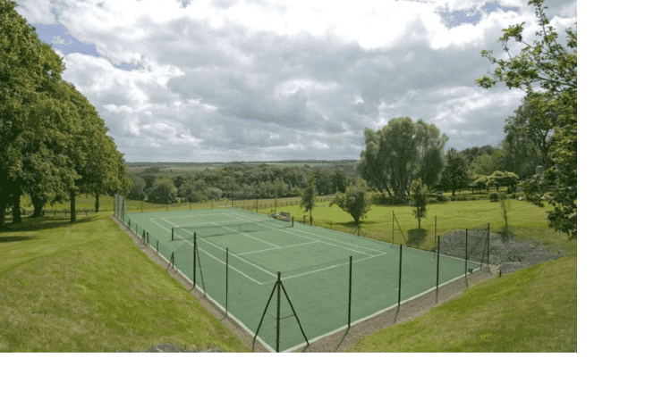 Tennis court, Kingcombe, Chipping Campden, Gloucestershire