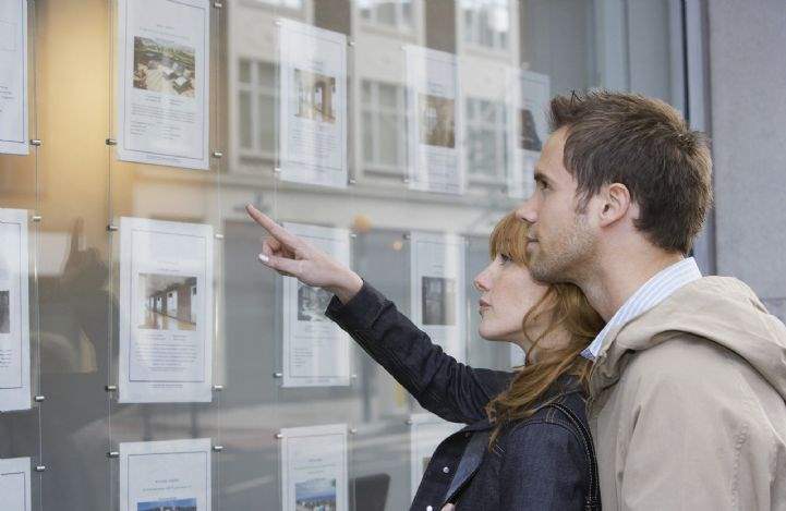 Property details in estate agent's window