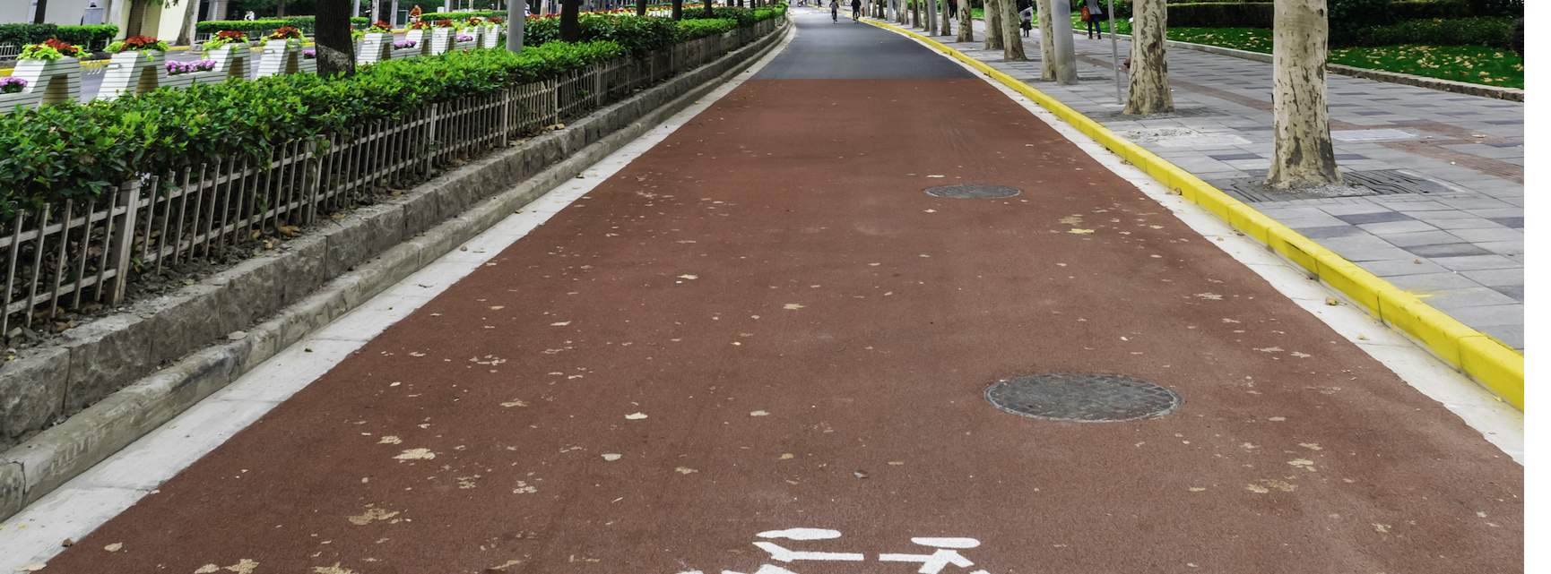 Cycle lane in Shanghai